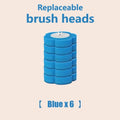 Disposable Toilet Brush Replacement Head Cleaning Kit Lengthened Handle Auto Lid Opening Toilet Bowl Cleaner Kit for Bathroom Zpaxo 6pcs brush-Blue