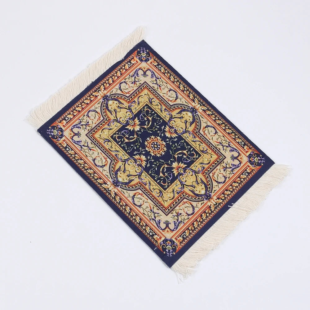 Persian Carpet Style Mouse Pad Vintage Coaster Bohemian Rug Desk Pad Mousepad Mouse Mat Table Decorfor Office Home Zpaxo C 27x18 cm