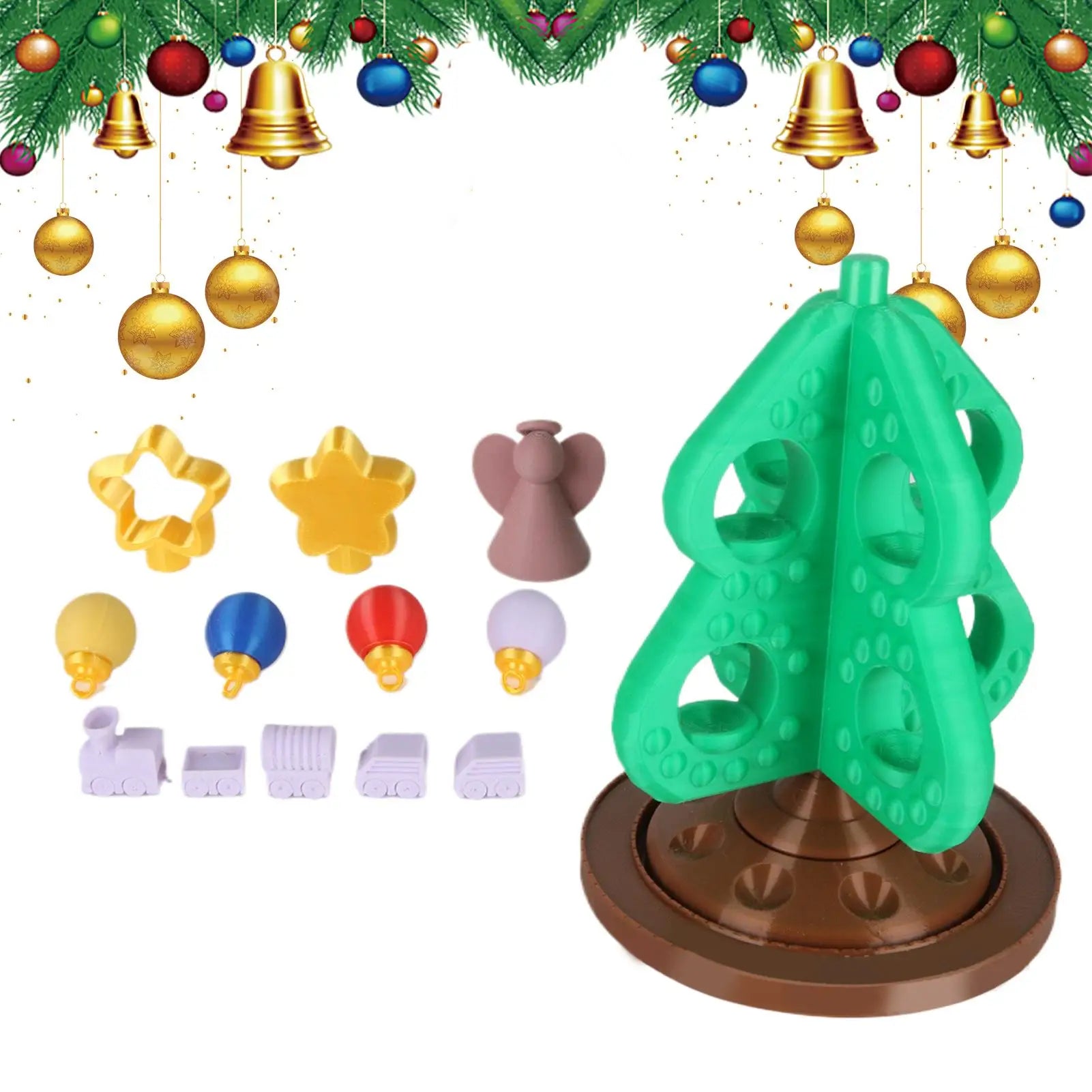 Kids Christmas Tree Toy Train 3D Printed Ornaments Holiday Party