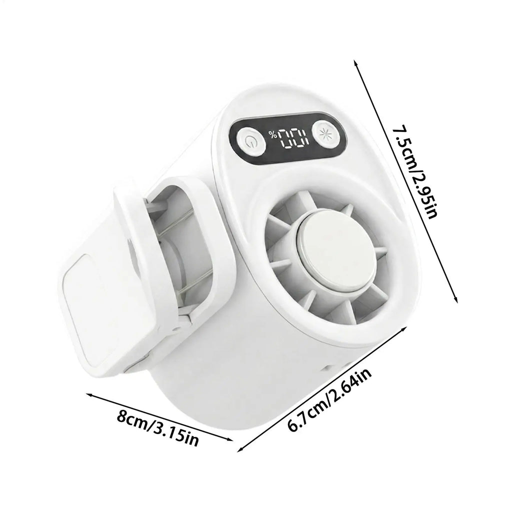 Portable Clip Fan Rechargeable Digital Display USB Portable Fan With Clip For Commuting Travel Camping Golf Beach Music Festival Zpaxo