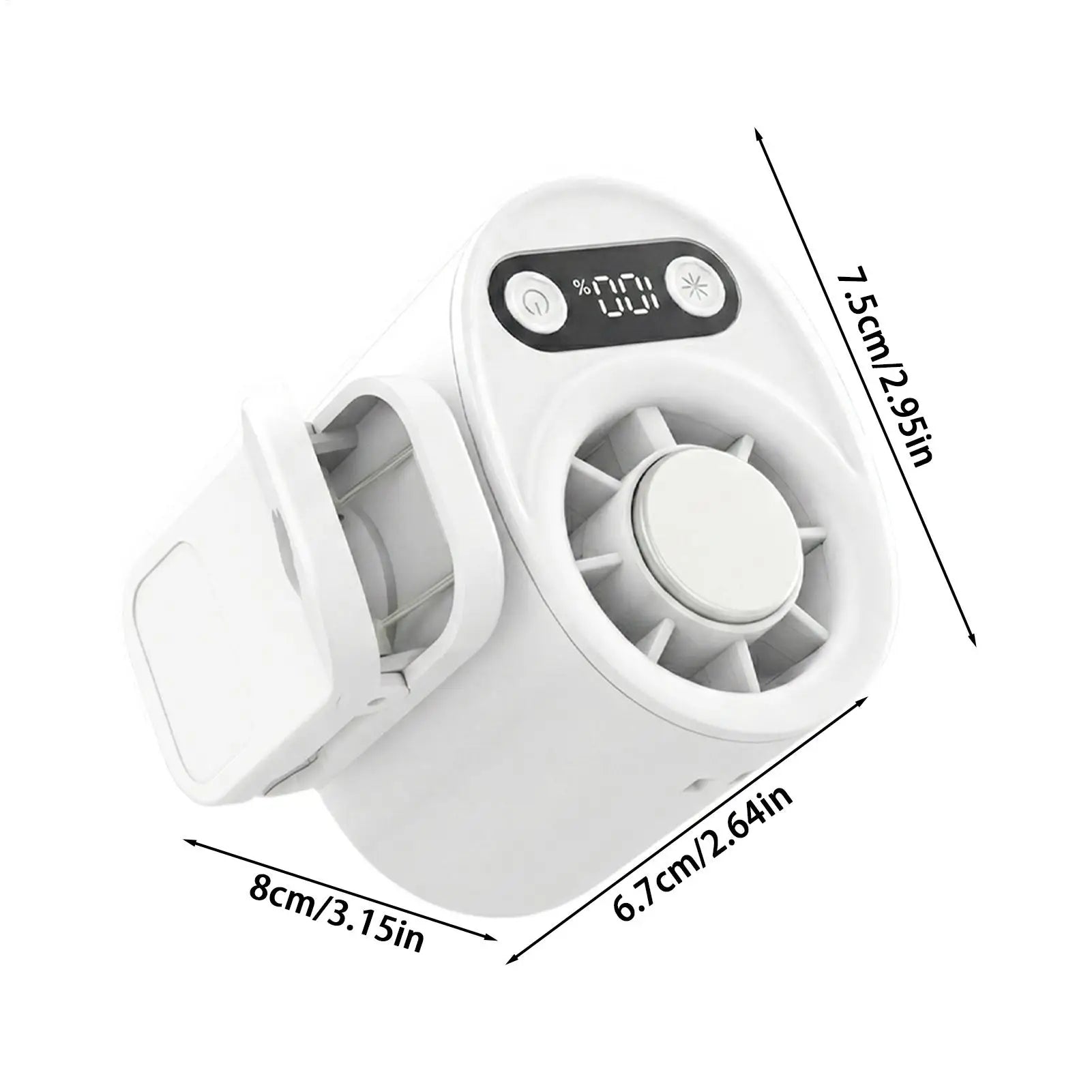 Portable Clip Fan Rechargeable Digital Display USB Portable Fan With Clip For Commuting Travel Camping Golf Beach Music Festival Zpaxo