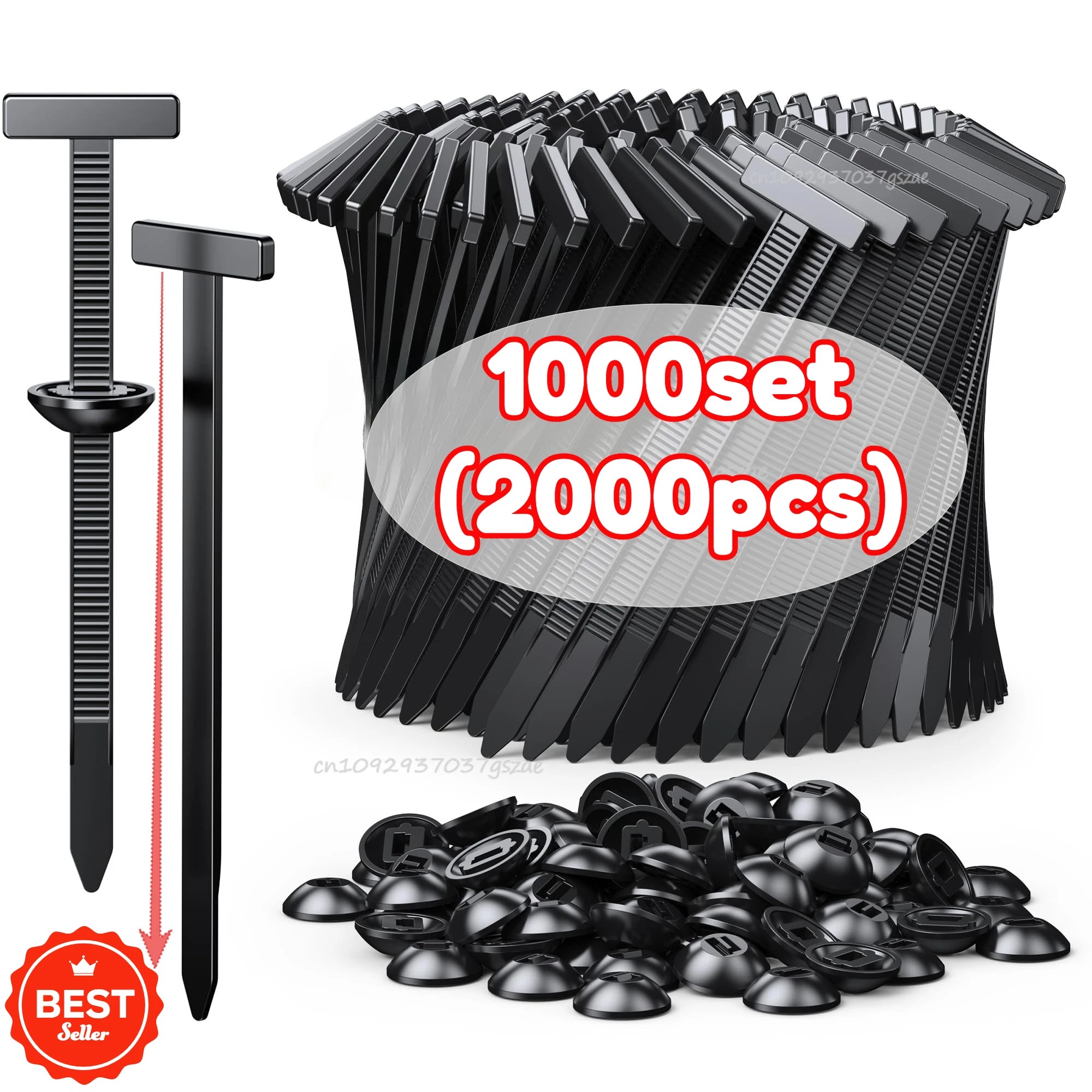Nylon Cable Tie Buckle Fixed Through The Core Nail Cable Tie Buckle Mudguard Fender Inner Lining Trunk Buckle Outdoor Camping Zpaxo 1000PCS