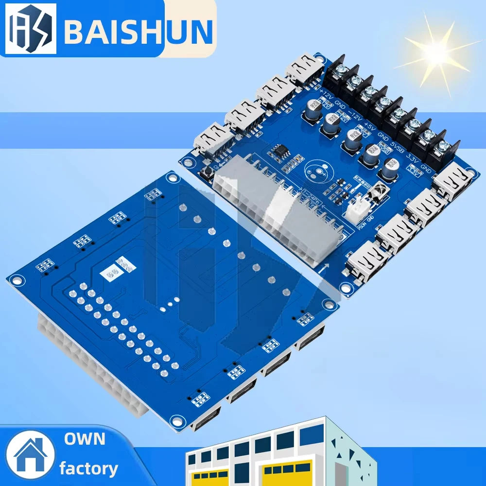 ATX to Type-C Power Supply Adapter Module 5V 3A, DIY Power Conversion Board for Desktop PC Chassis Modification Zpaxo