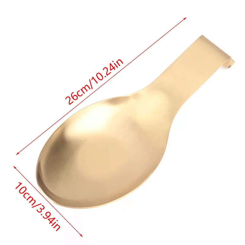 Fish Shape Spoon Rest Thickened Stainless Steel Tableware Spoon Shelf Buffet Clip Tray Hotel Restaurant Kitchen Utensil Holder Zpaxo