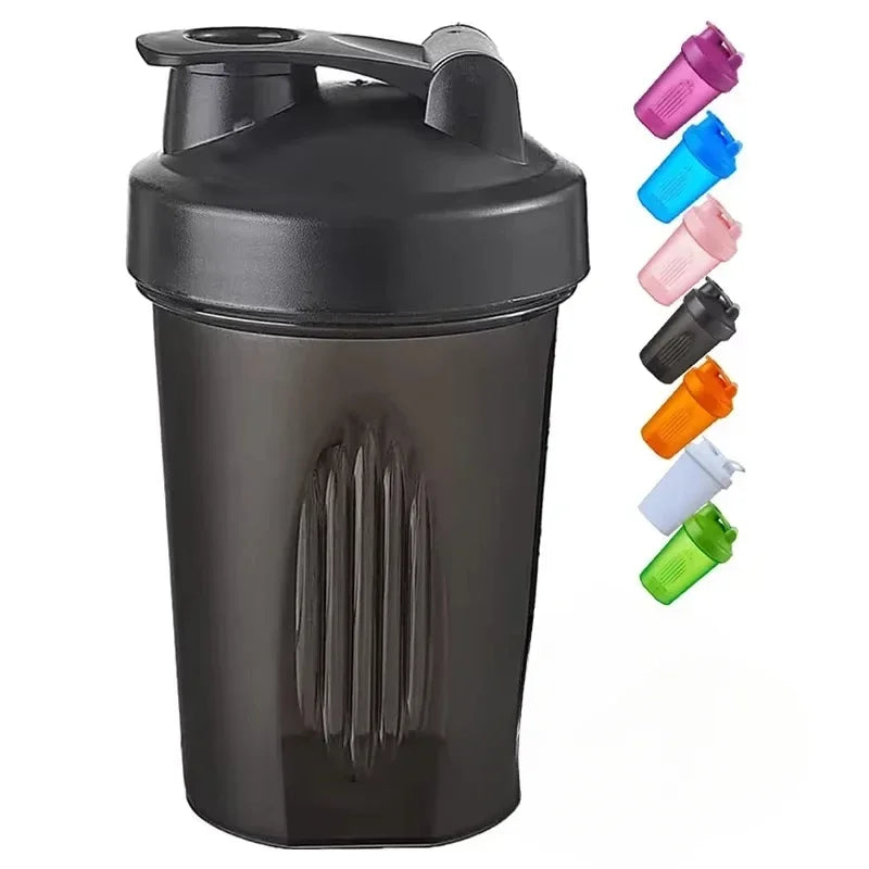 Hot 1-7PCS 400ML Blender Shaker Bottle with Scale Protein Shakes Leakproof for Powder Workout Gym Sport Mixing Cup Water Bottle Zpaxo