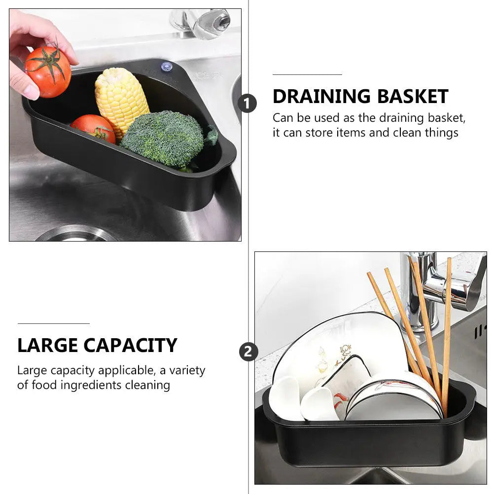 Rustproof Draining Basket Heavy Duty Sink Large Capacity Kitchen Rack