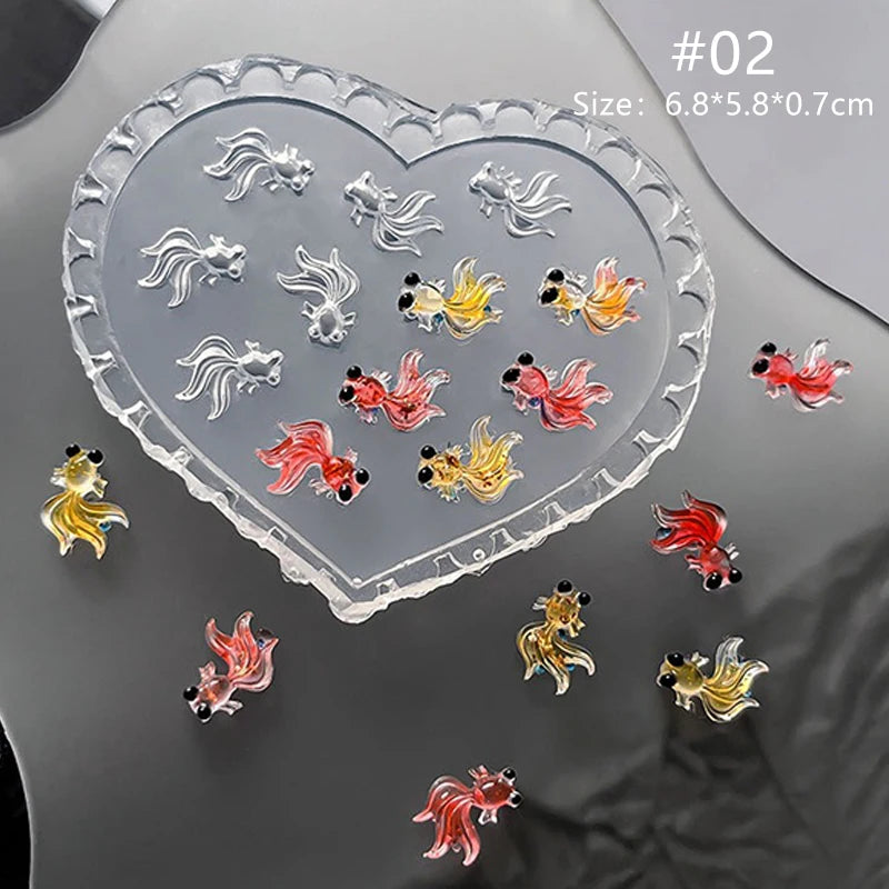 Summer Ocean Silicone Nail Art Mold 3D Carving Template Conch Zpaxo 02