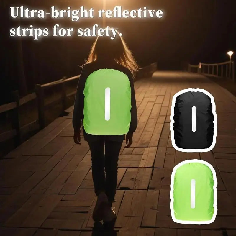 Reflective Waterproof Backpack Rain Cover Outdoor Sport Night Cycling Safety Light Rain Cover Case Bag Outdoor Camping Hiking Zpaxo