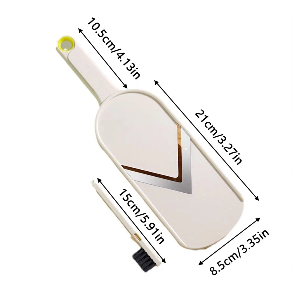Handheld Vegetable Slicer With Brush Multifunctional Grater Slicing Tool for Cabbage Cucumber Potato Chips Fruit Cheese Grater Zpaxo Grater with Brush