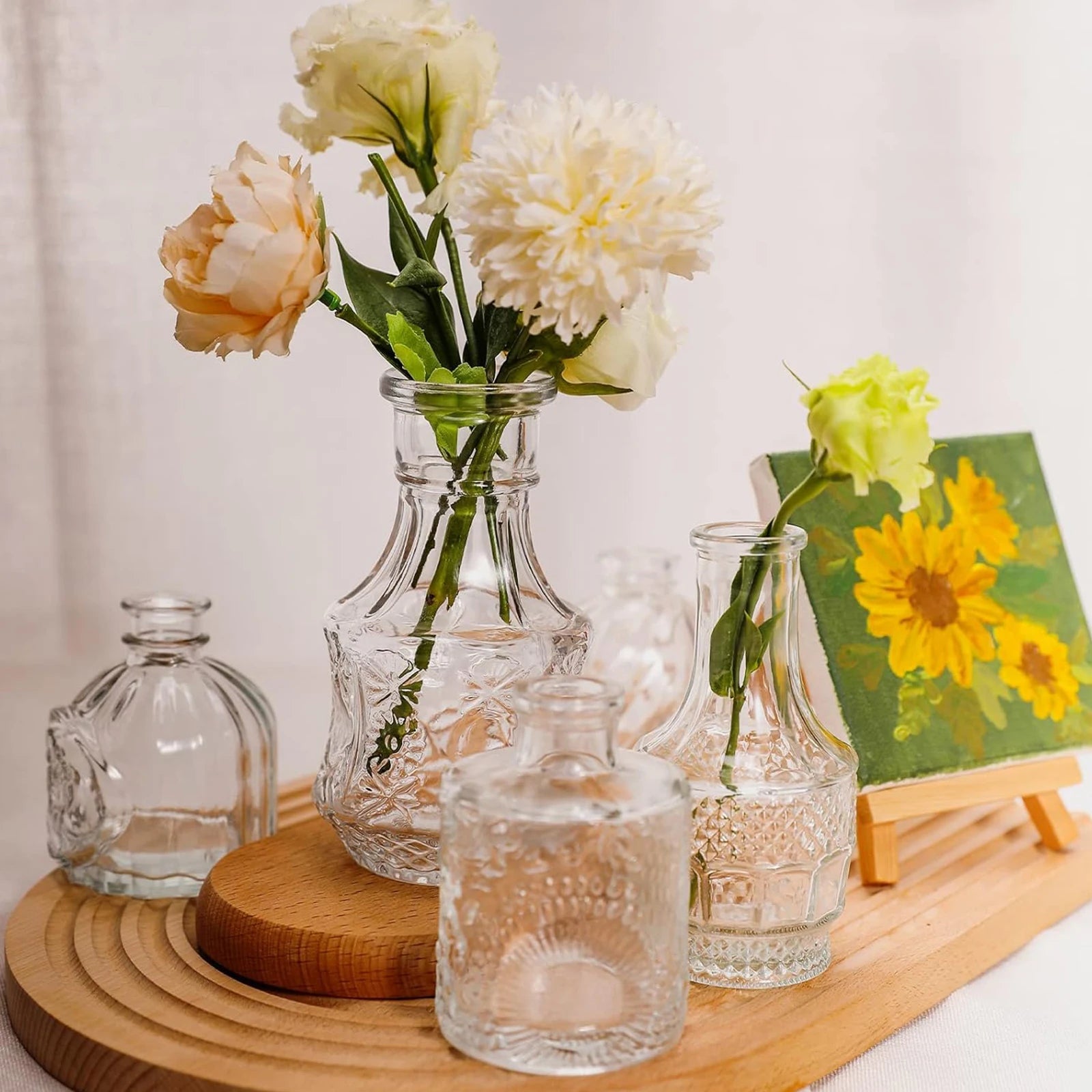 Glass Bud Vase Clear Decorative Vases Home Wedding Table Decorations