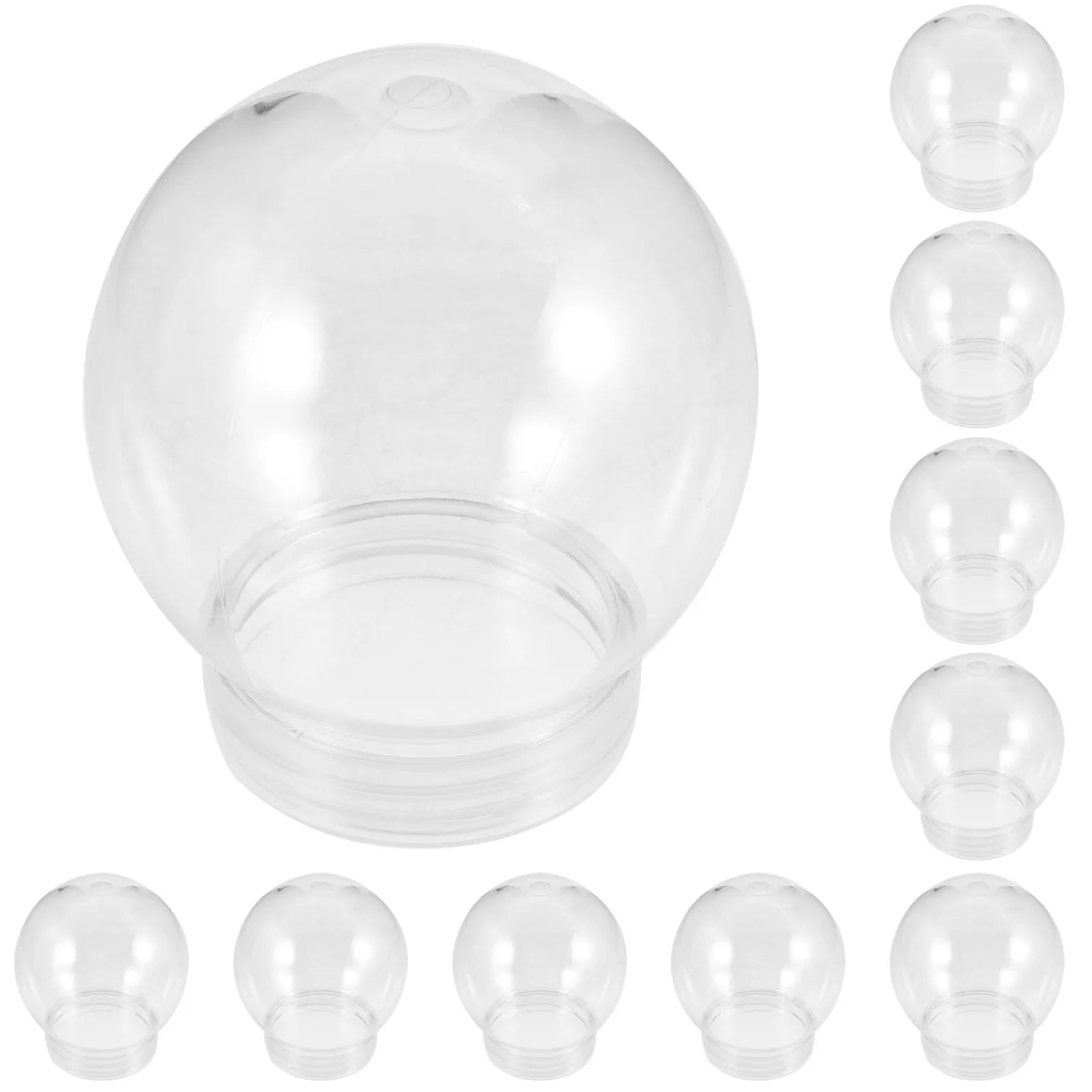 Clear Plastic Snow Globes Round Ball Lightweight DIY Empty Water