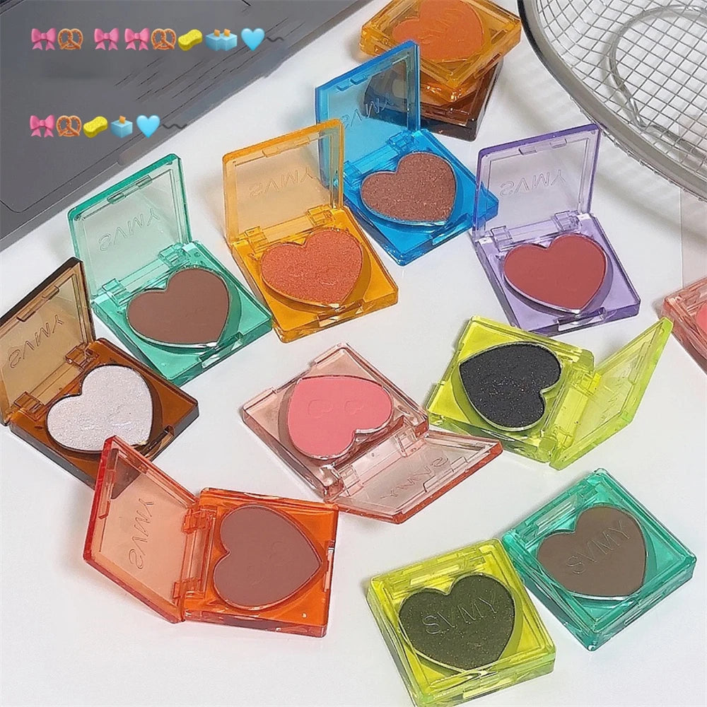 Single Color Glitter Eyeshadow Palette Pigmented Black White Shimmer Matte Brown Contour Powder Highlighter Glow Colorful Plate Zpaxo