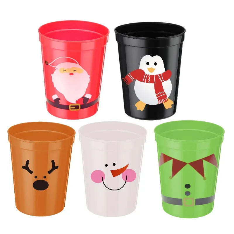 16 oz Reusable Christmas Plastic Party Cups – Stadium Style Reusable Party Cups Zpaxo