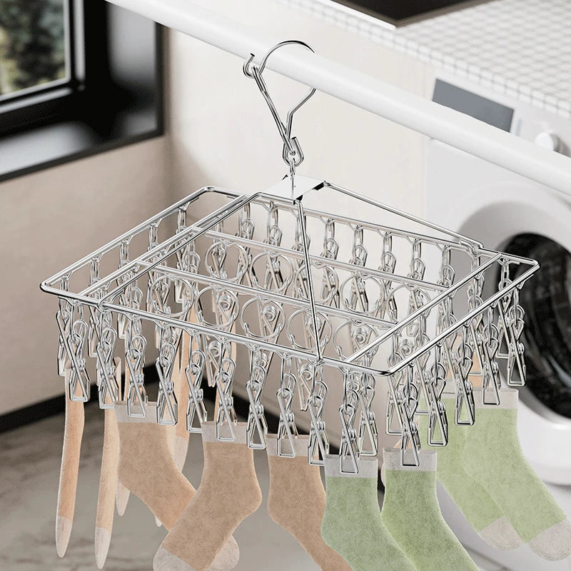 CM20 30 40 Clips Steel Windproof Clothespin Laundry Hanger