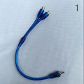 Car MP3 Audio RCA Y Splitter Cable Adapter Cord Converter for Car AUX Amplifier Zpaxo 11Male 2Famale