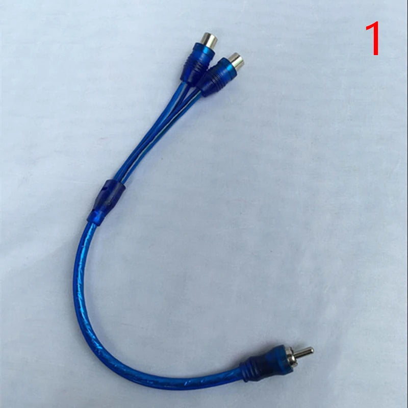 Car MP3 Audio RCA Y Splitter Cable Adapter Cord Converter for Car AUX Amplifier Zpaxo 11Male 2Famale