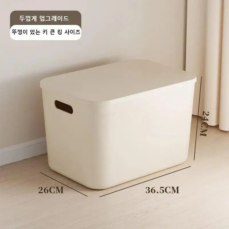Ins Storage Box Lid Dustproof Cosmetics Clothing Grocery Bedroom
