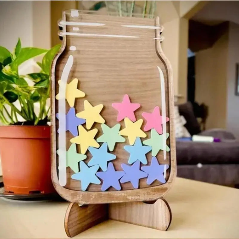 Kids Reward Jar Star Dinosaur Classroom Standing Base Chore Chart