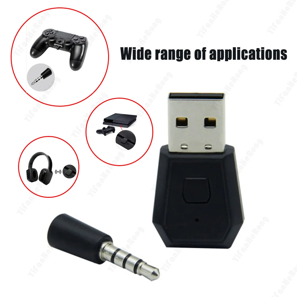 Bluetooth-Compatible Adapter Wireless Transmitter USB Dongle Receiver Wireless For PS4 Gamepad Game Controller Console Headphone Zpaxo