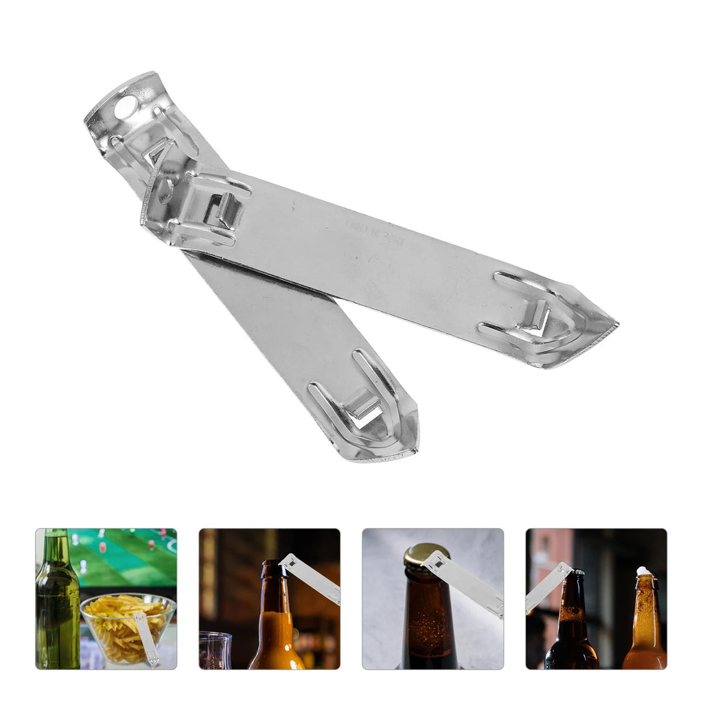 2 Pcs Stainless Steel Bottle Opener Magnetic Fridge Carabiner Key Silver Cap Soda Beer Vial Pharmacy Seal Openers Zpaxo