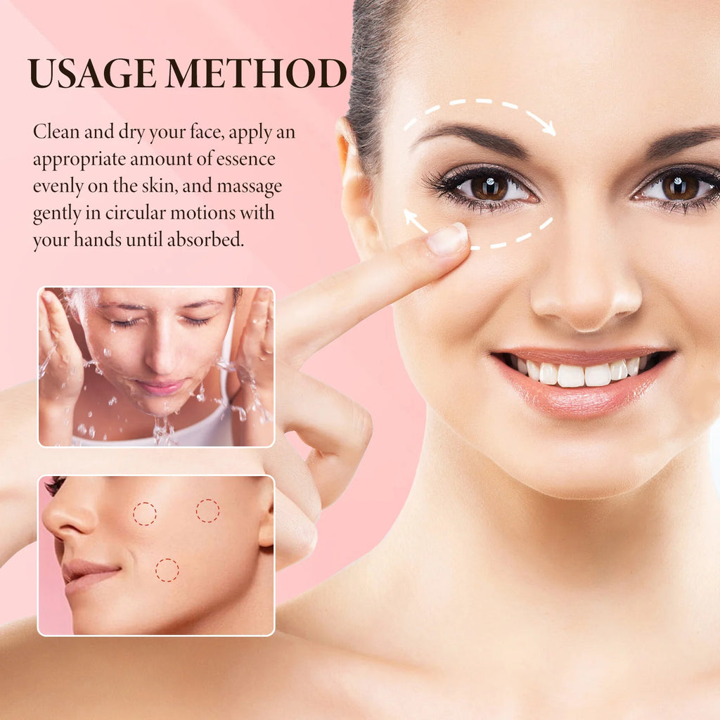 Vitamin C Strawberry Facial Serum – Brighten & Shrink Pores Facial Essence Serum Zpaxo