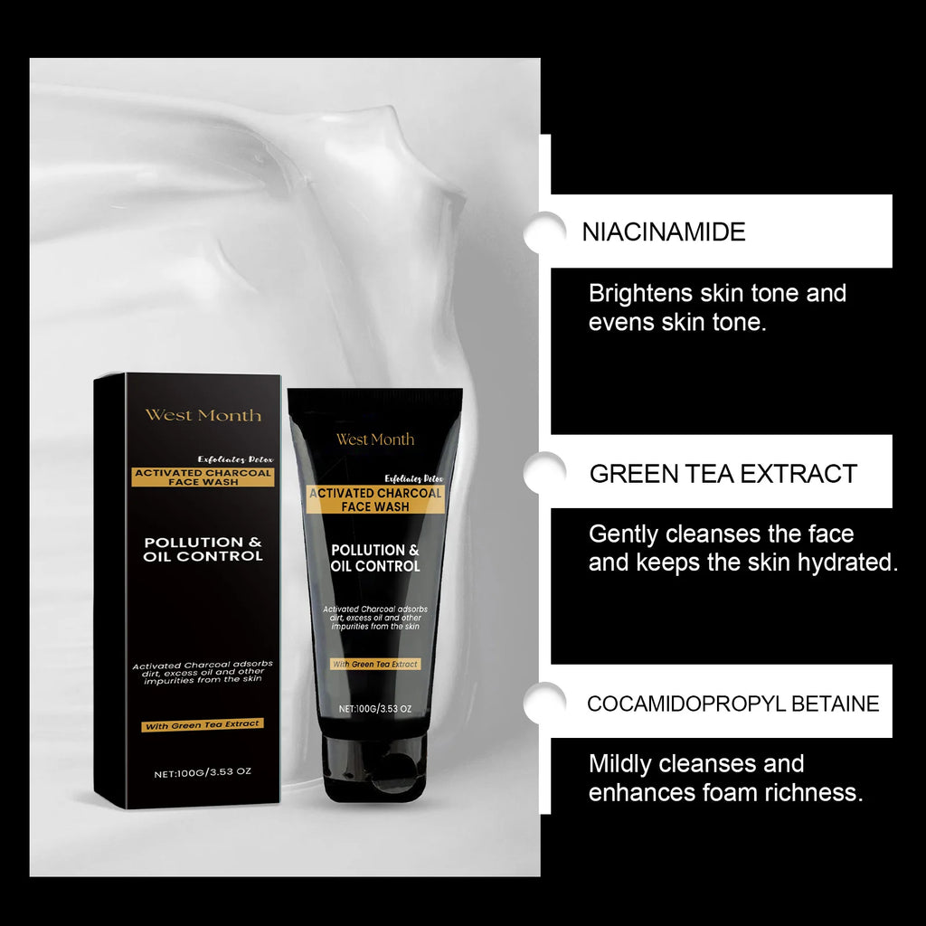 Niacinamide Facial Cleanser Smoothing Cleaning Dirt Oil Control Shrinking Pores Brighten Dullness Moisturizing Facial Wash Cream Zpaxo