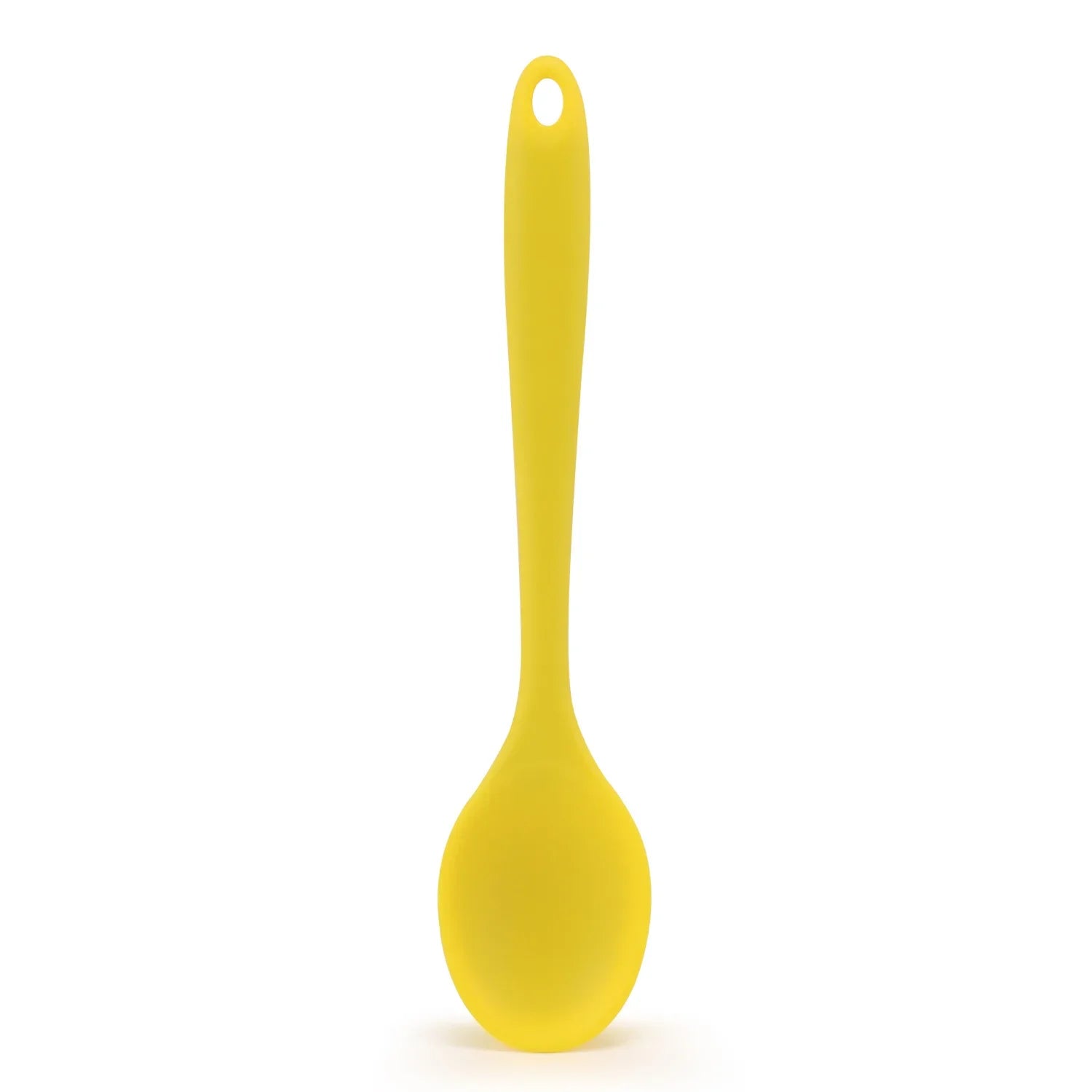 Hot Silicone Spoon Tableware Small Mixing Spoon Denser Salad Seasoning Denser Spoon Kitchen Small Tool Zpaxo Yellow