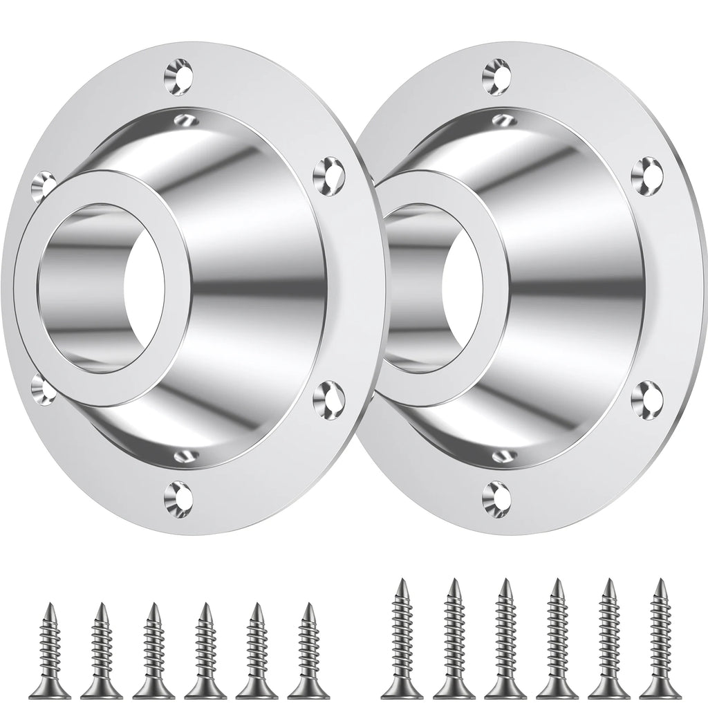 2Pcs RV Table Base Aluminium Alloy Anti-rust Yacht Table Pedestal Table Base Flange Standard Table Floor Mounting Bracket Bases Zpaxo Silver