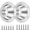 2Pcs RV Table Base Aluminium Alloy Anti-rust Yacht Table Pedestal Table Base Flange Standard Table Floor Mounting Bracket Bases Zpaxo Silver