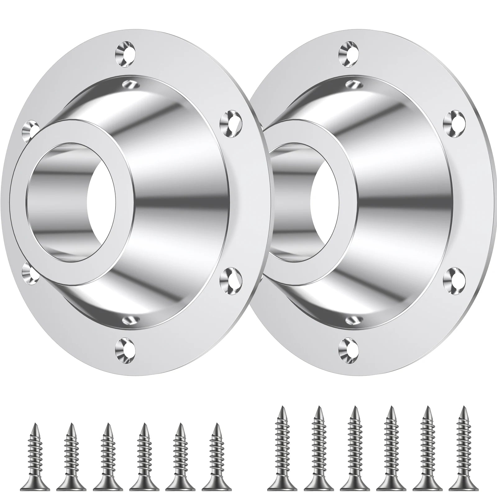 2Pcs RV Table Base Aluminium Alloy Anti-rust Yacht Table Pedestal Table Base Flange Standard Table Floor Mounting Bracket Bases Zpaxo Silver