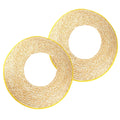 2Pcs Hard Hat Sun Shade Straw Visor Wide Brim Cover Neck Shade Construction Site Outdoor Accessories Hard Hat Visor Brim Zpaxo Default Title