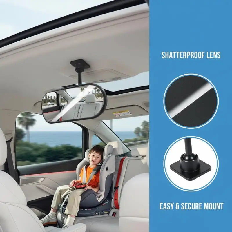Baby Car Mirror – 360° Rotatable Wide View Safety Mirror
