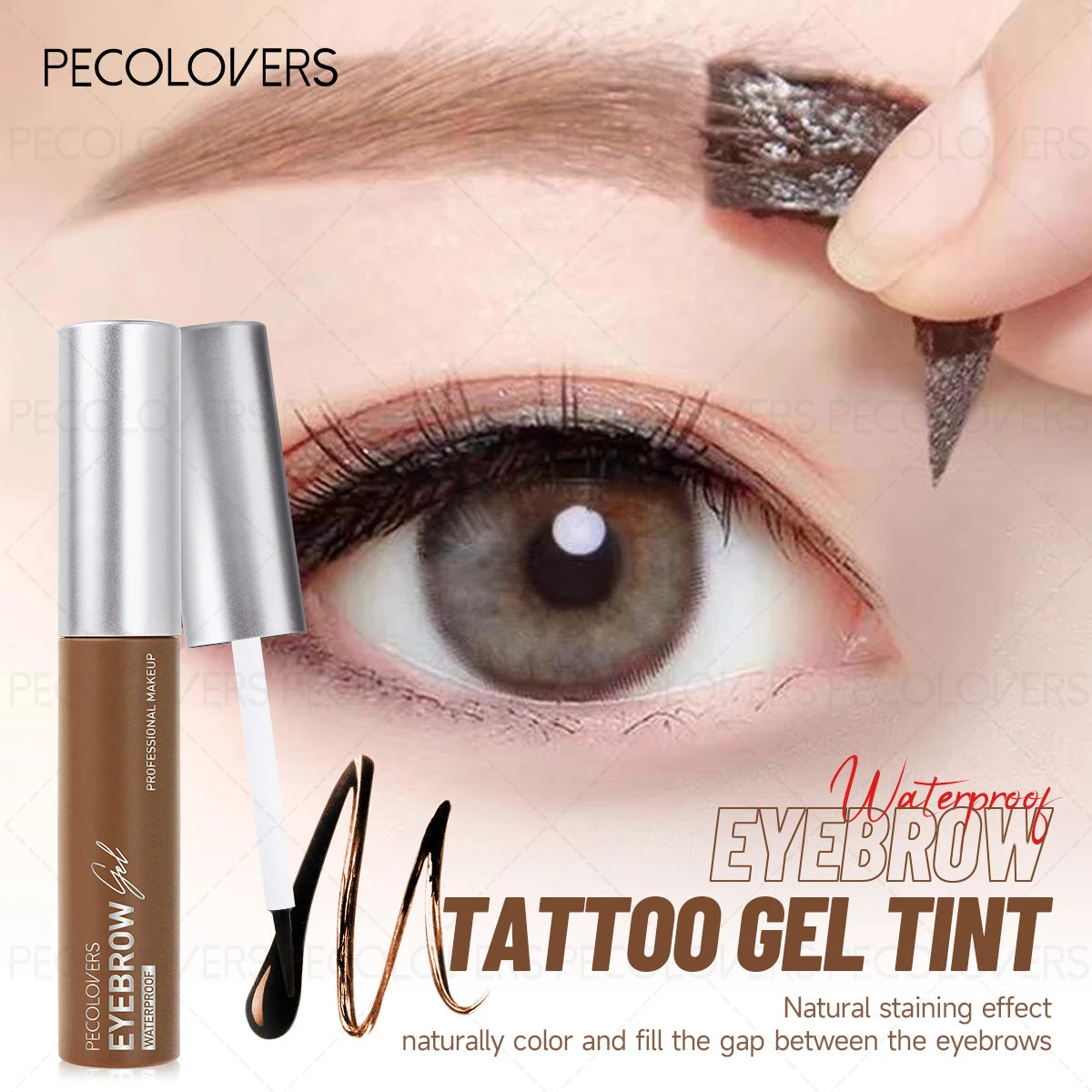 1PC Eyebrow Tinting Gel, Fast Film Formation, Easy To Peel Off, Semi-permanent, Lazy Eye Makeup, Suitable for Daily Makeup Zpaxo