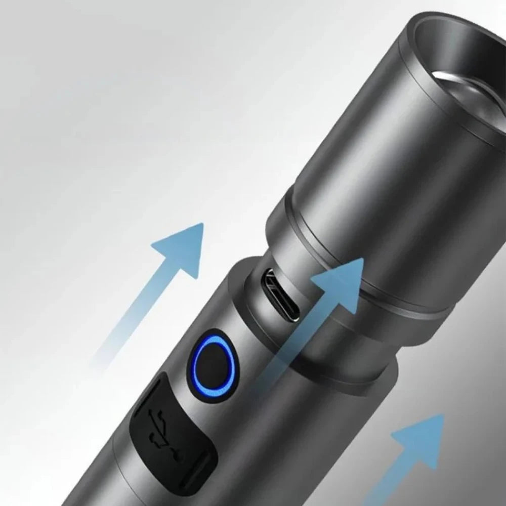 POCKETMAN 3800 Lumen LED Flashlight – USB Rechargeable Torch