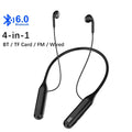 KEBIDUMEI 4-in-1 Neckband Bluetooth 6 0 Earphones ENC Noise Reduction