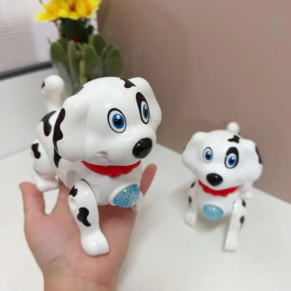 1/2PCS Toy Dog Adorable Dalmatian Interactive Light Electric Musical Puppy Bionic Walking Dynamic music for Small Babies Infant Zpaxo 2PCS
