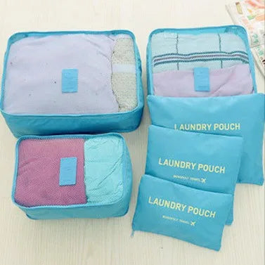 Home Travel 6-piece Clothing Storage and Organizing Bag Thickened Cosmetics Storage Bag Foldable Business Travel Storage Bag Zpaxo