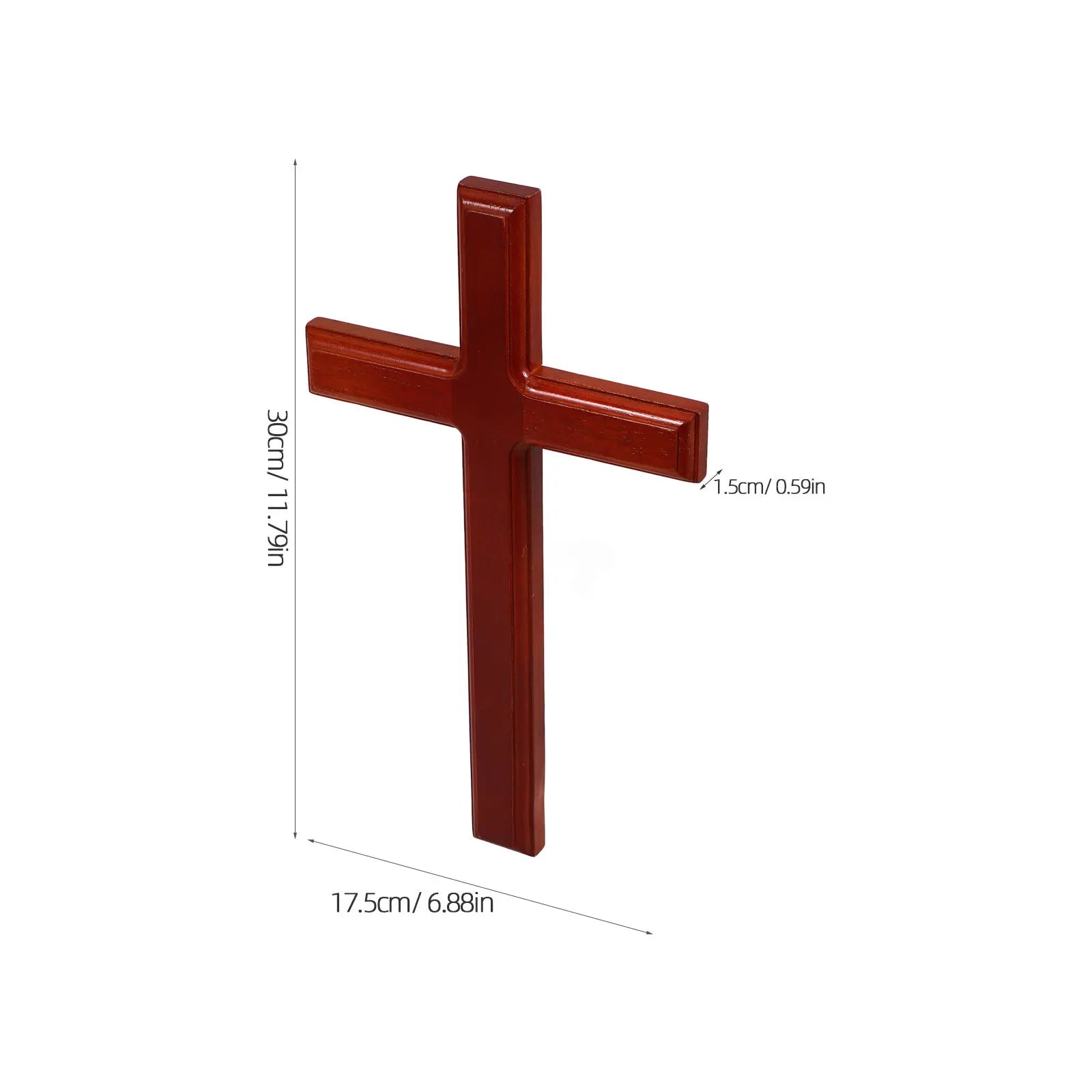 Wall Mounted Wooden Cross Decor Exquisite Ornament Home Library Hotel