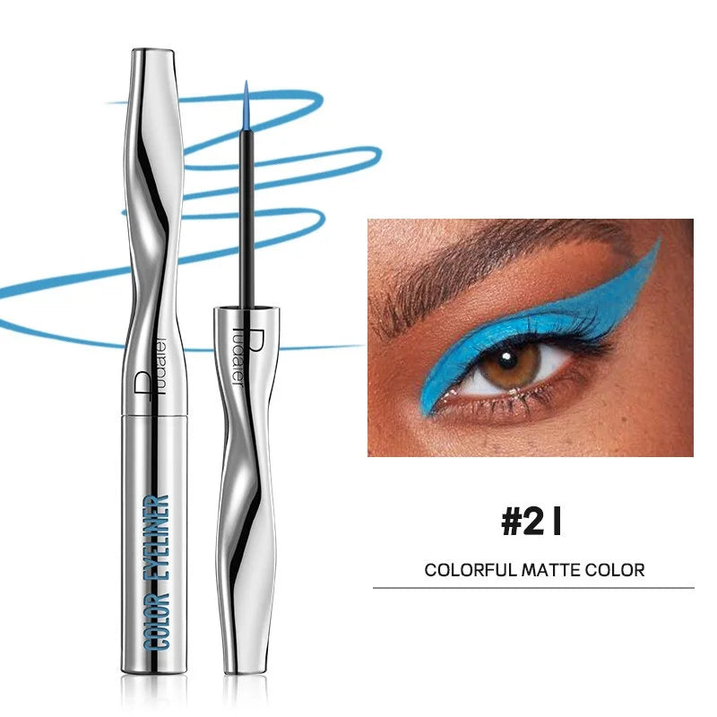 Colourful Eyeliner Liquid Waterproof Matte Pearllight Pen Long Zpaxo 21