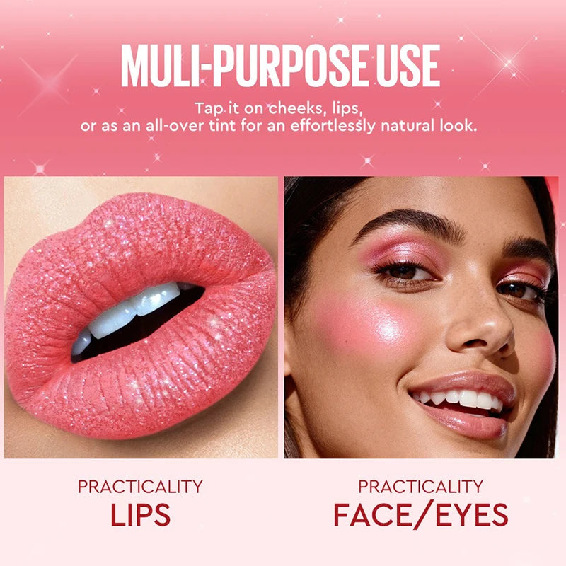 8 Colors Pearlescent Lipstick Lasting Waterproof Pink Rosey Metallic Diamond Lip Stick Glitter Solid Lip Gloss Makeup Cosmetic Zpaxo