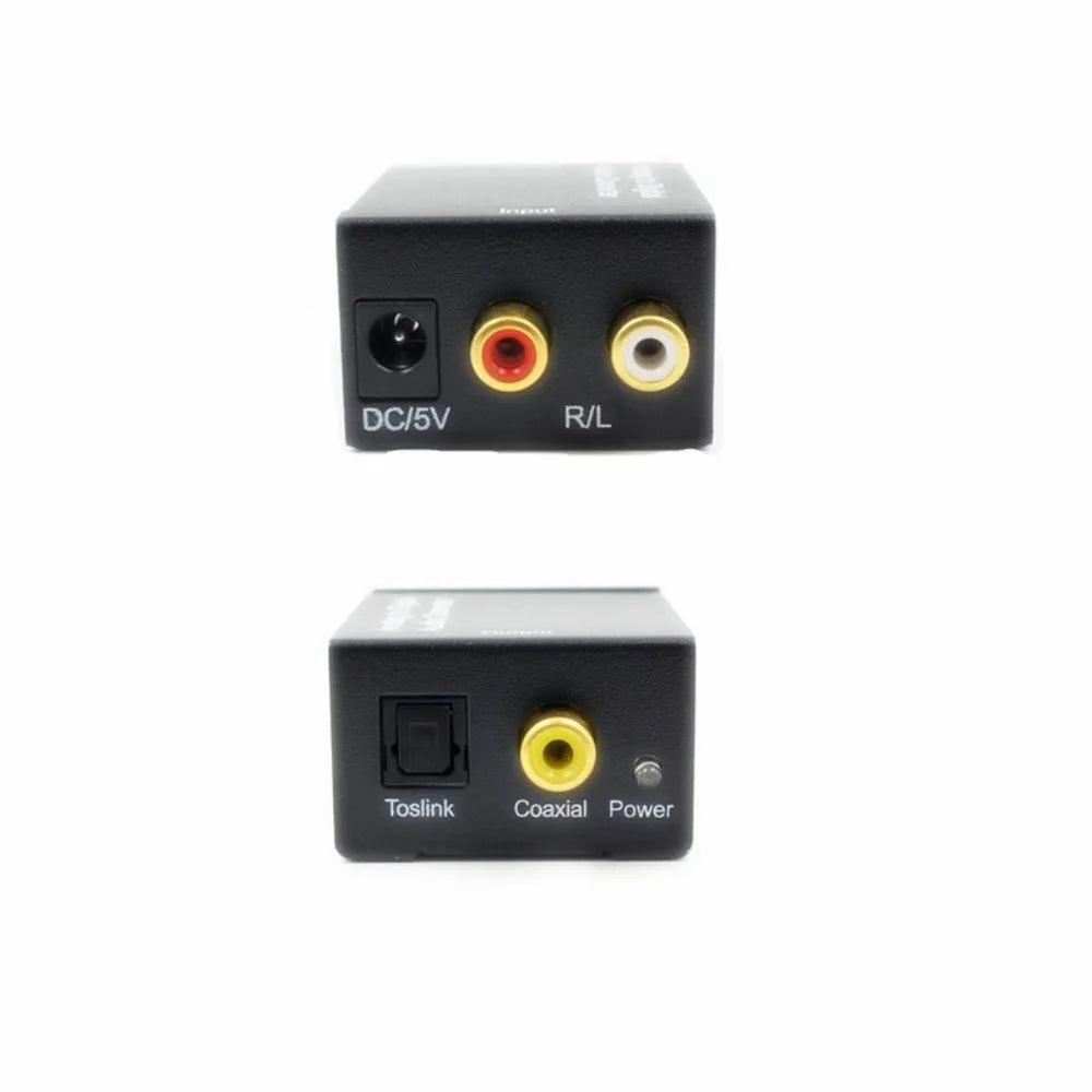 Toslink Audio Analog Digital Converter Decoder Power Cord SPDIF Zpaxo