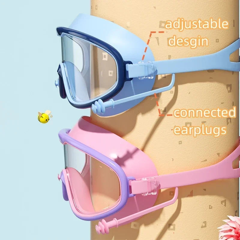 Summer Big Frame Swimming Goggles Kids&adults Anti-fog No Leak Clear