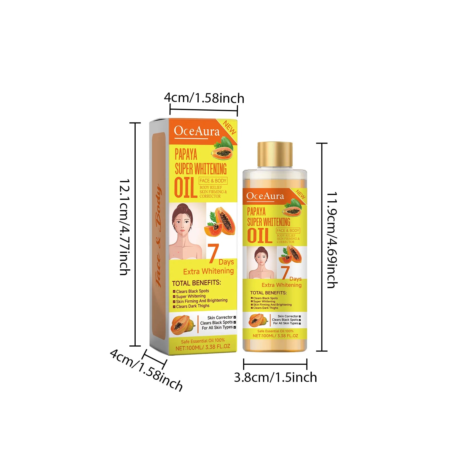 Papaya Whitening Body Oil – Brightening & Moisturizing Skin Brightening Body Oil Zpaxo
