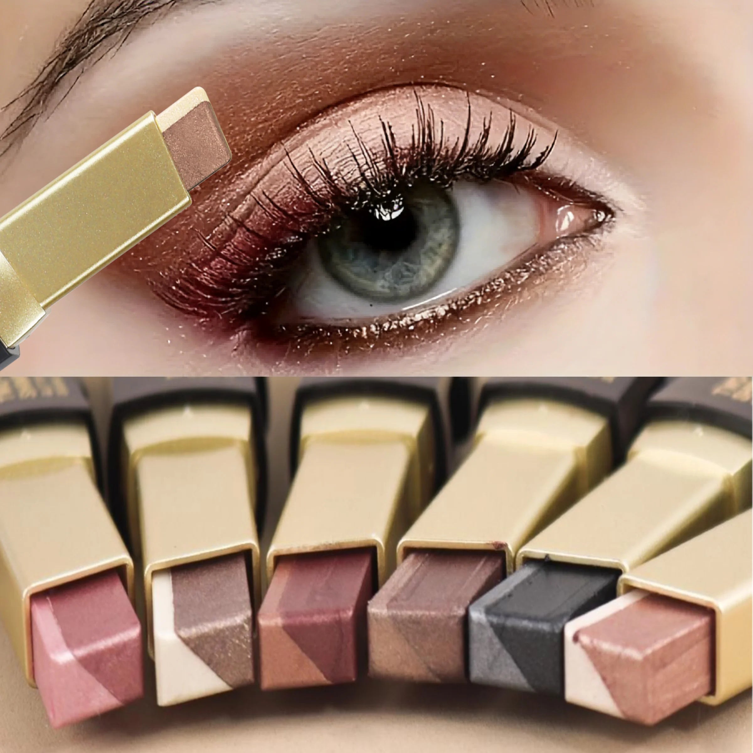 1PC Waterproof Sweatproof Double Color Eyeshadow Stick | Long-Lasting Stainproof Makeup Essential - Perfect Gift Zpaxo