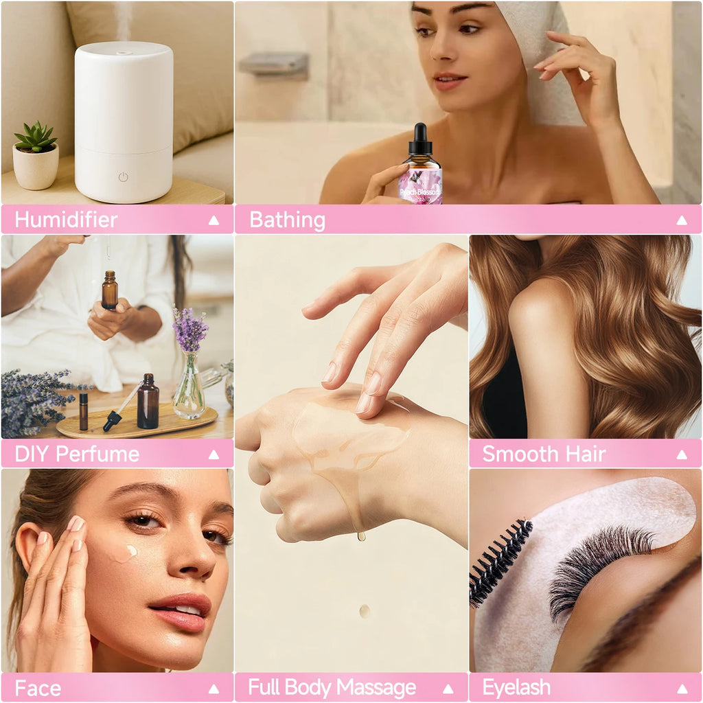 Peach Blossom Essential Oil Natural Fragrance Suitable Body Massage Zpaxo