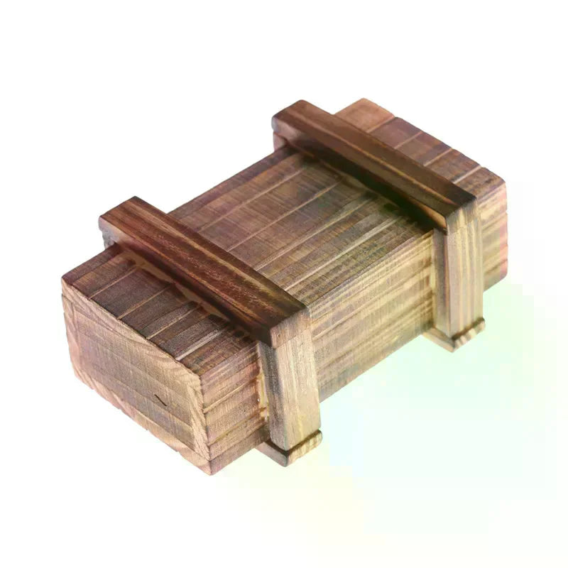 Brain Teaser Kids Magic Compartment Wooden Puzzle Box Secret Drawer Zpaxo