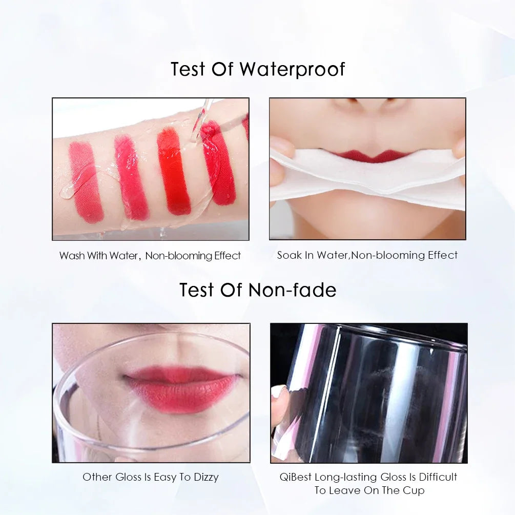 QIbest matte non-stick cup non-fading lip gloss, matte liquid lipstick Zpaxo