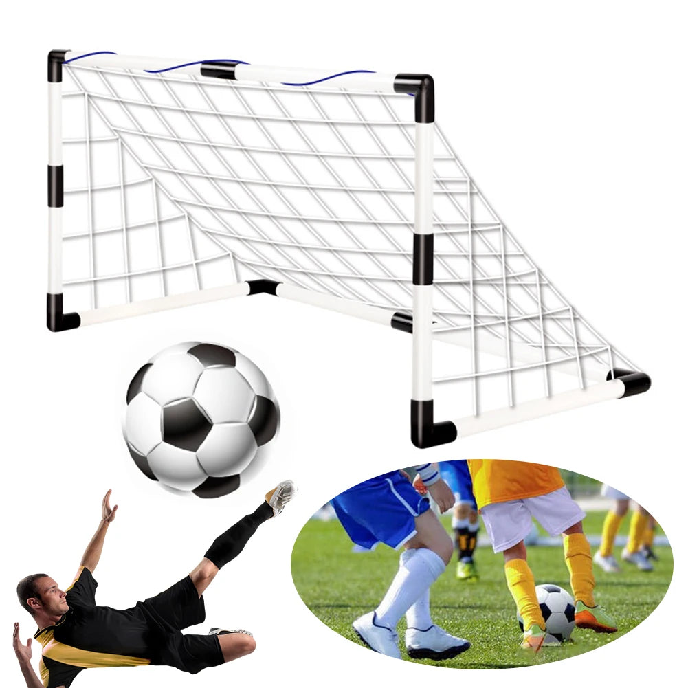 Mini Football Goal Pump Ball Sports Toy Indoor Outdoor Kids Soccer Zpaxo