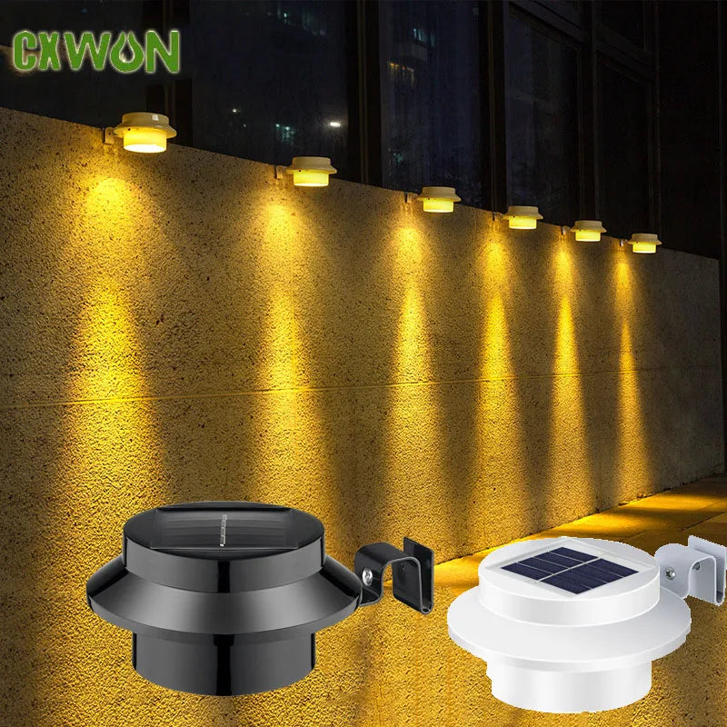 Solar Powered Lights Outdoor Fence LED Lighting Garland Light Stairs Zpaxo