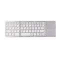 Bluetooth 5 0 Keyboard Tri-fold Mini Touchpad Rechargeable Wireless Zpaxo 3-fold White